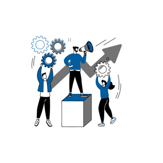 um líder orientando a equipe