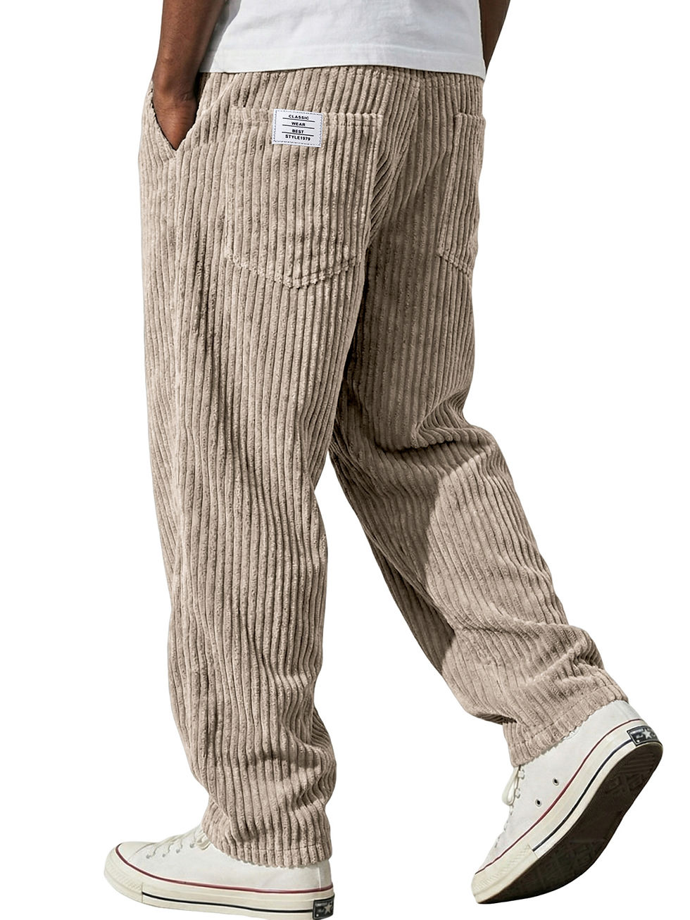 Thumbnail: Men Casual Pants Corduroy Trousers Loose Fit Vintage Baggy Pants