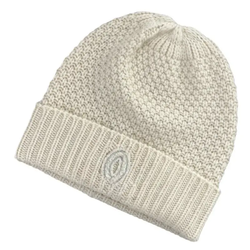 サムネイル： Unisex Wool Cashmere Knitted Beanie Winter Hat