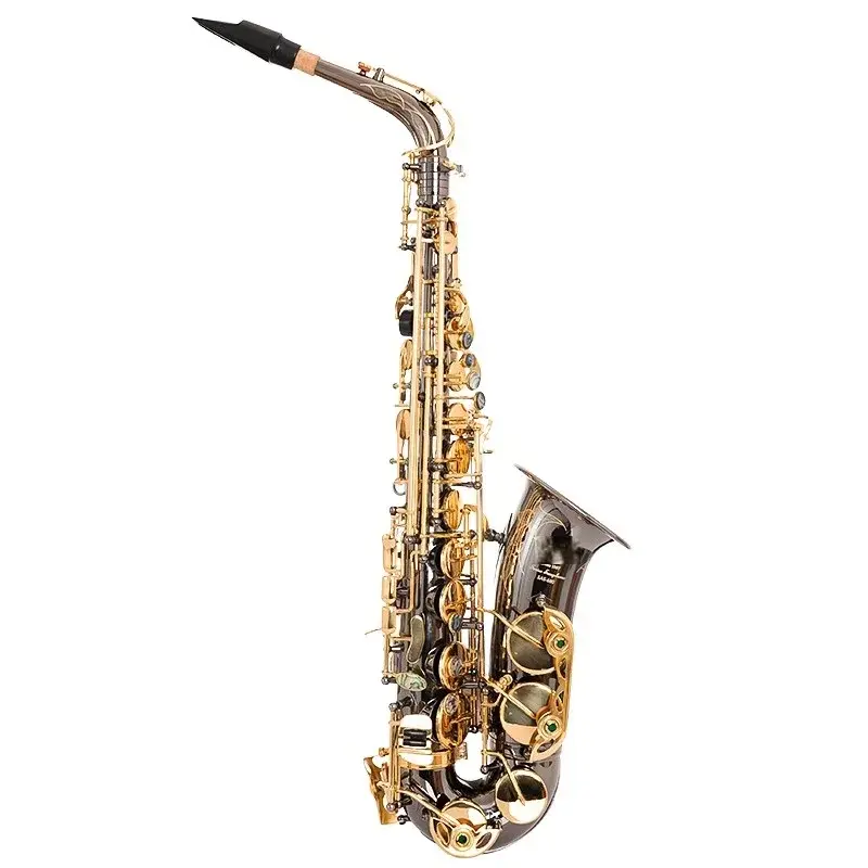 Professional E-Flat Alto Saxophone, Black Nickel & Gold Finish
