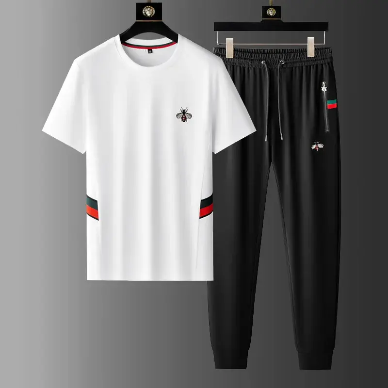 Thumbnail: Minglu Summer Mens Sets (T-Shirt+pants) Luxury Size M