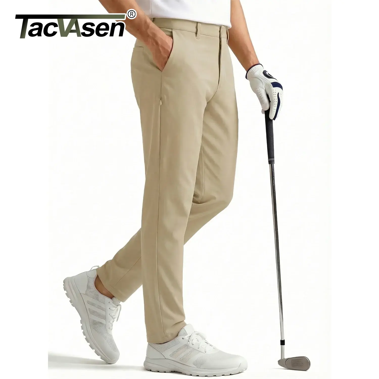 TACVASEN Stretch Golf Pants Work Dress Pants Lightweight Straight Leg Size 32