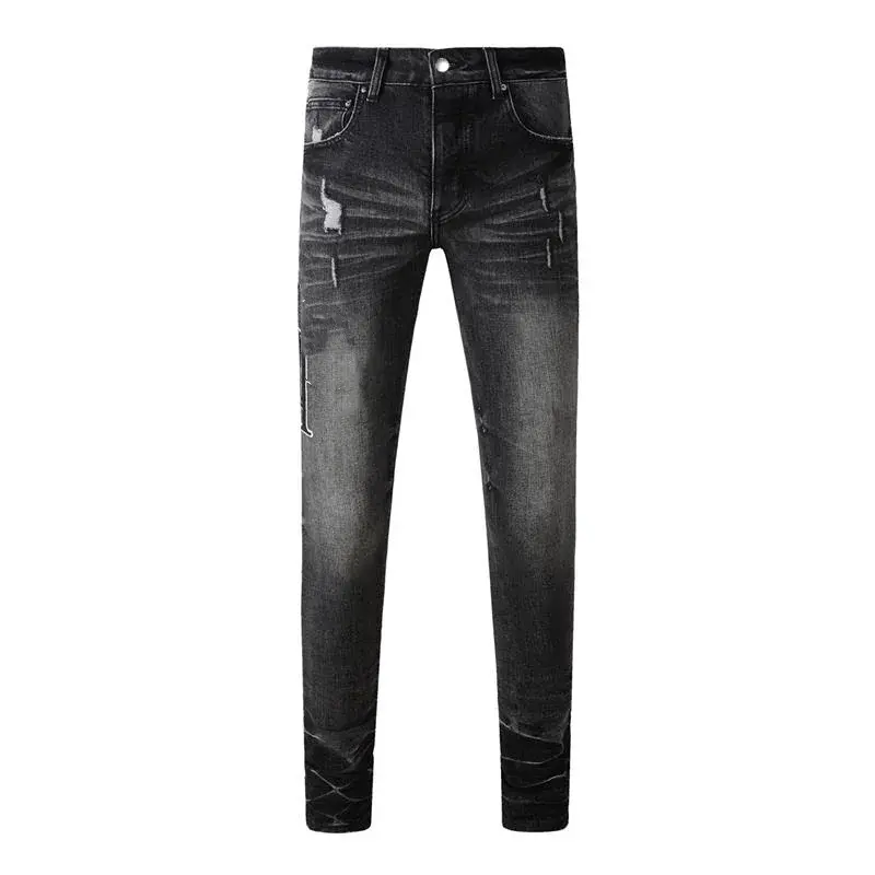 Miniatura: Fashion Americans Brands Men's Jeans Luxury Stretch Streetwear Trousers Size 32