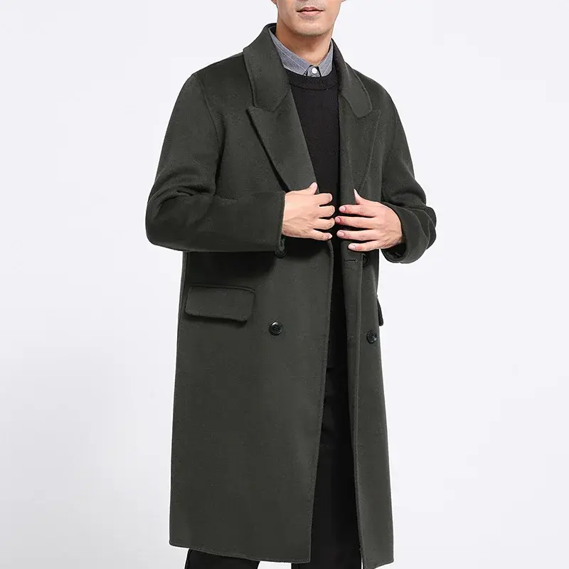 Miniaturebillede: autumn winter 100% wool double-sided coat
