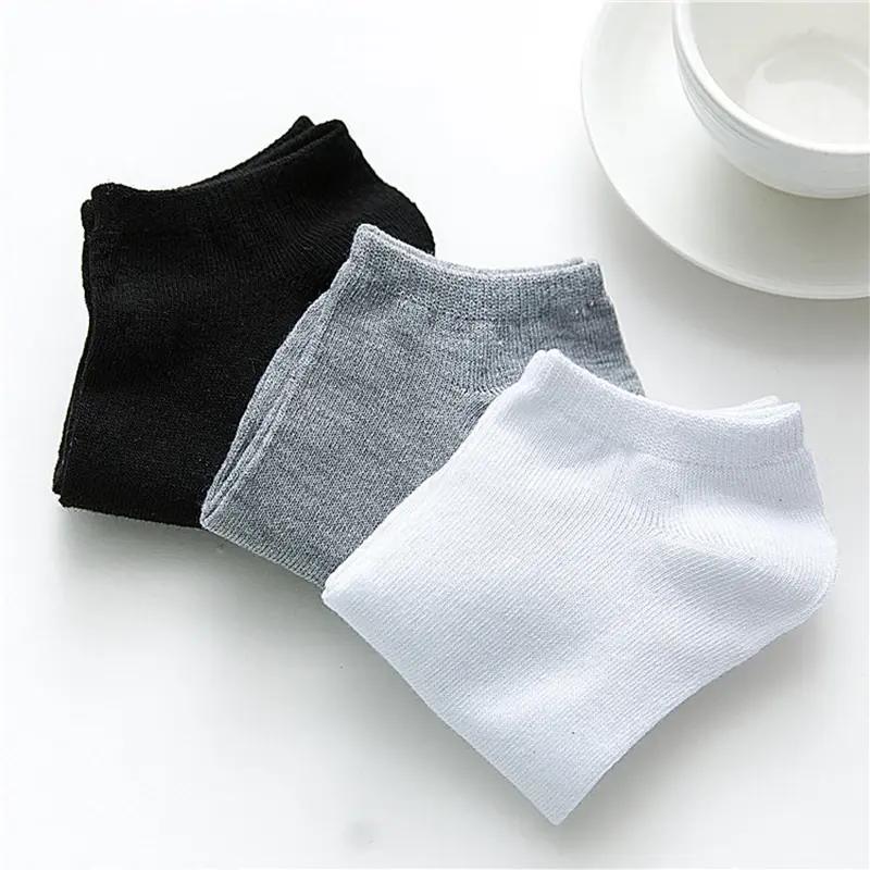 Miniaturbild: New 5 Pairs Women Socks Breathable Ankle Socks Solid Color 2025