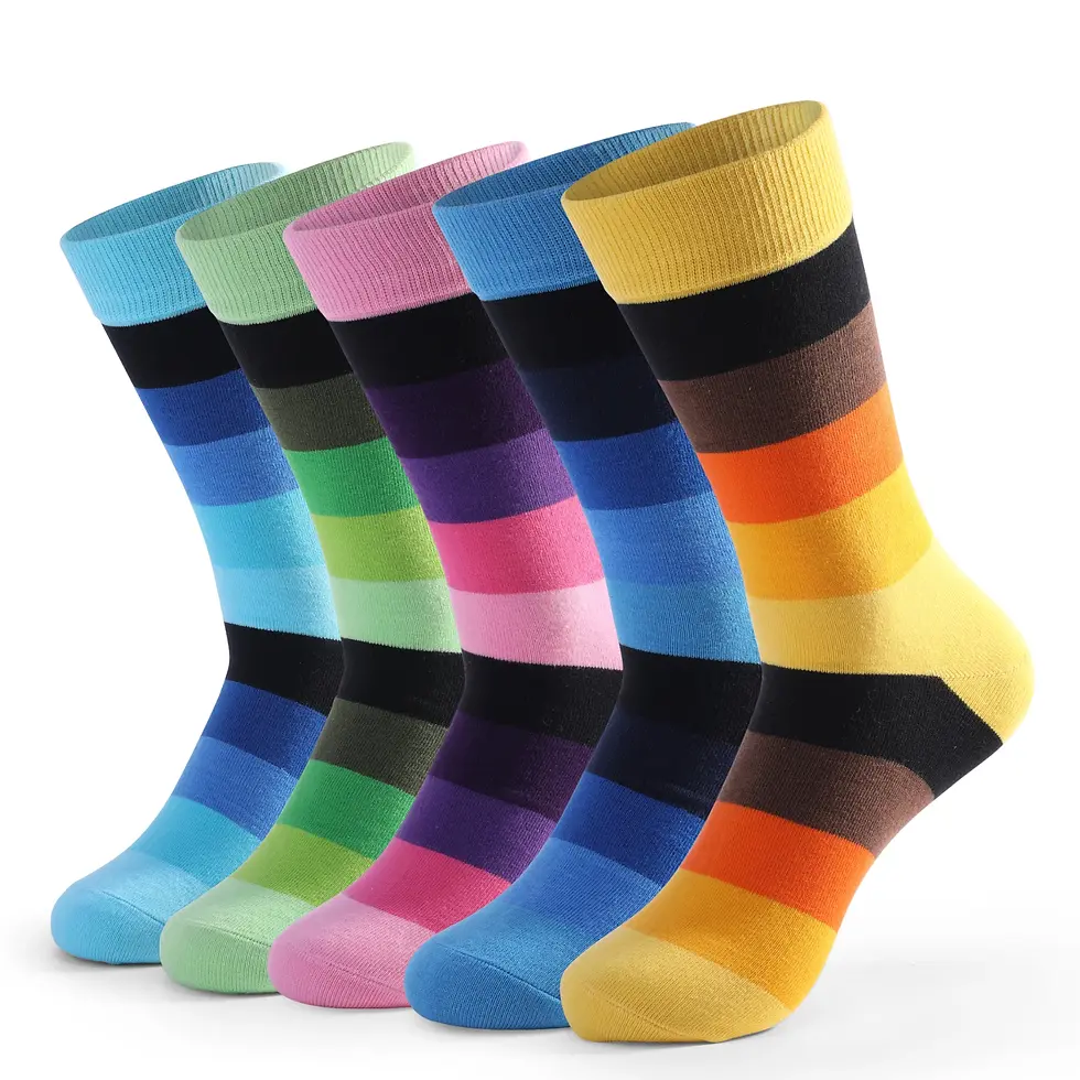 Küçük resim: Mens Fun Dress Socks, Pattern Funny Socks Pack Size US ( 8-13)EUR(41-48) 5 Pairs