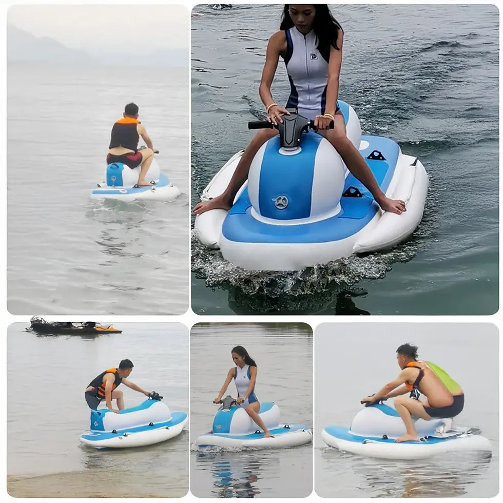 Thumbnail: Inflatable Jet Ski Boat Water Floating Motor Boat Electric Underwater Scooter