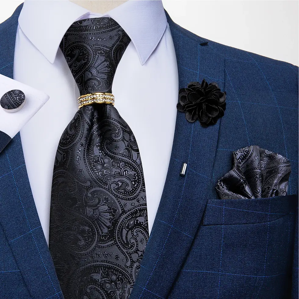 Thumbnail: New Designer Blue Red Paisley Ties for Men
