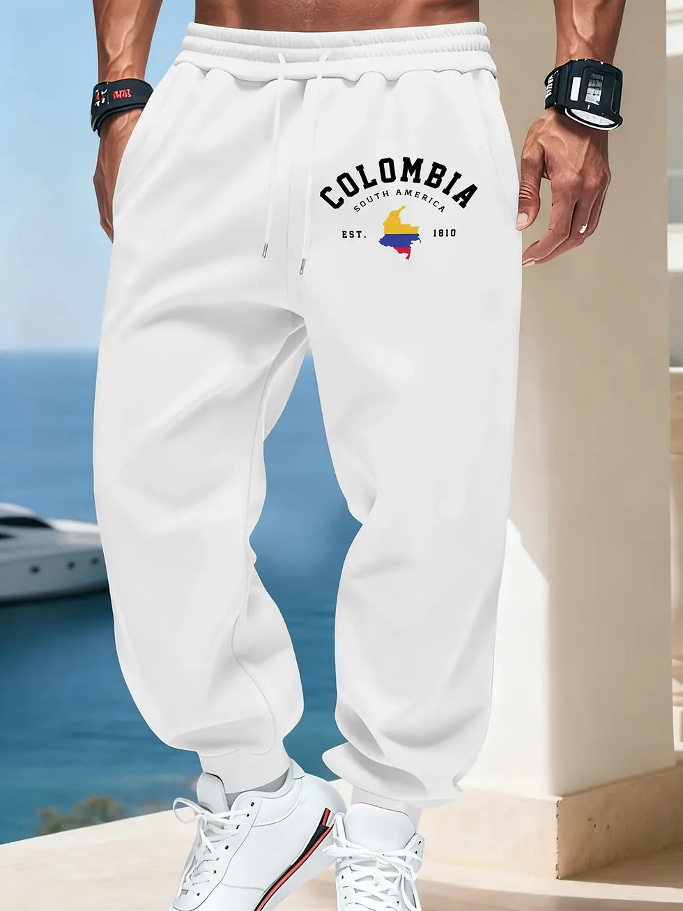 サムネイル： Colombia South America Printing Man Casual Bacic Sportspants