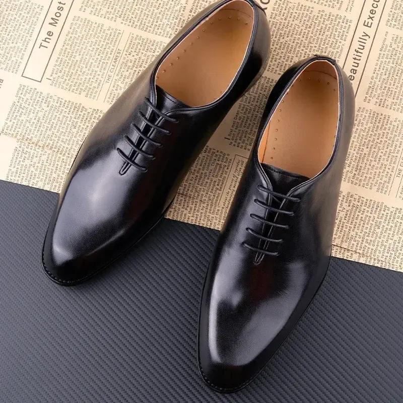 Thumbnail: New Men's Leather Shoe Handmade High Quality Casual Oxford Shoes