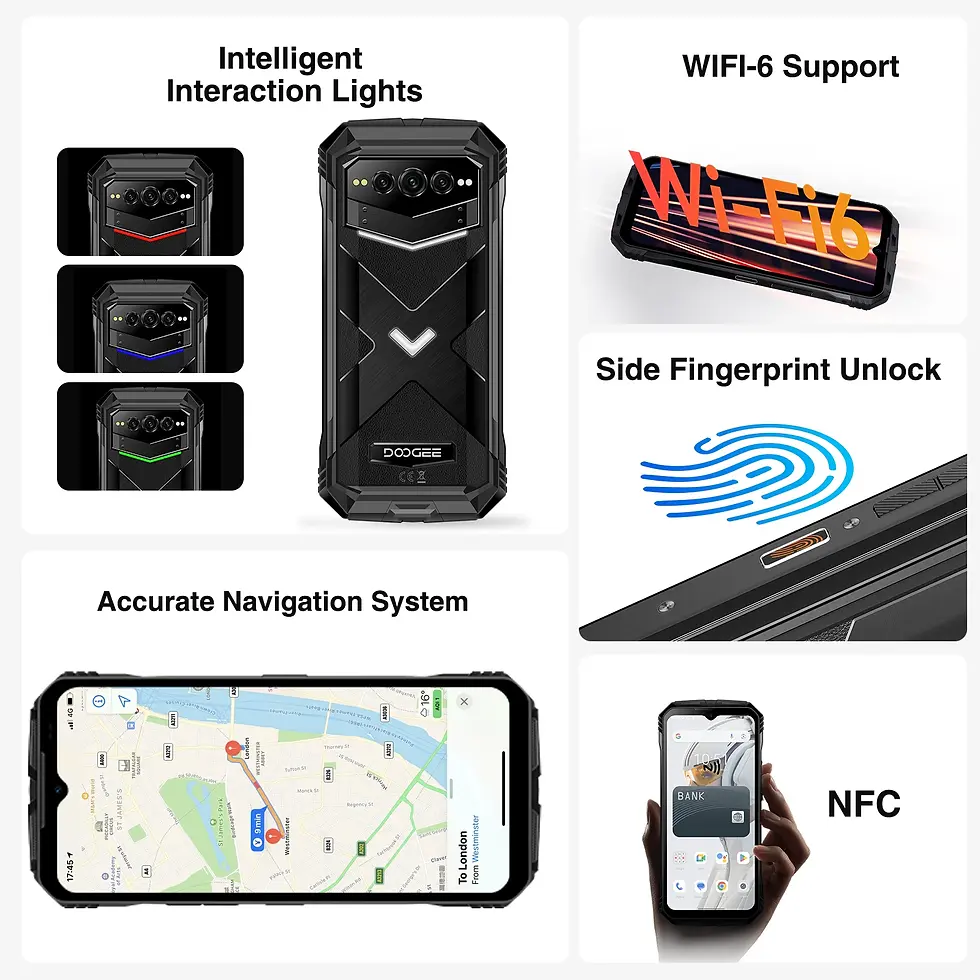 Miniatura: DOOGEE v Max Plus 5G Rugged Phone 6.58" Dimensity 7050 16gb+512gb