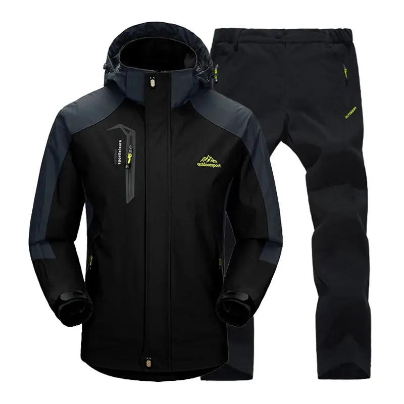 Miniatyrbild: Outdoor Hiking Jacket and Pants Sets Men Autumn Thermal Waterproof Windproof