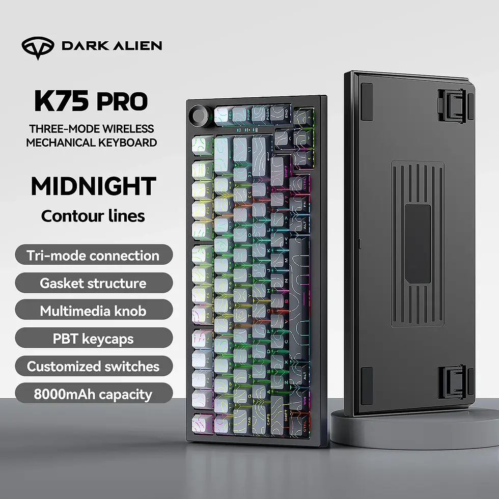 Thumbnail: Dark Alien K75 PRO 4000mAh Durable Gaming Keyboard with 75 keys