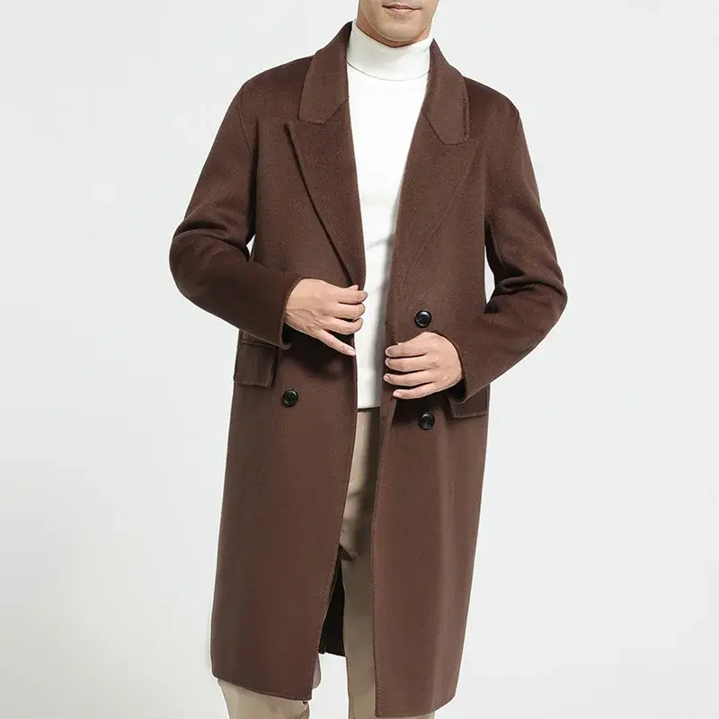 Miniaturebillede: autumn winter 100% wool double-sided coat