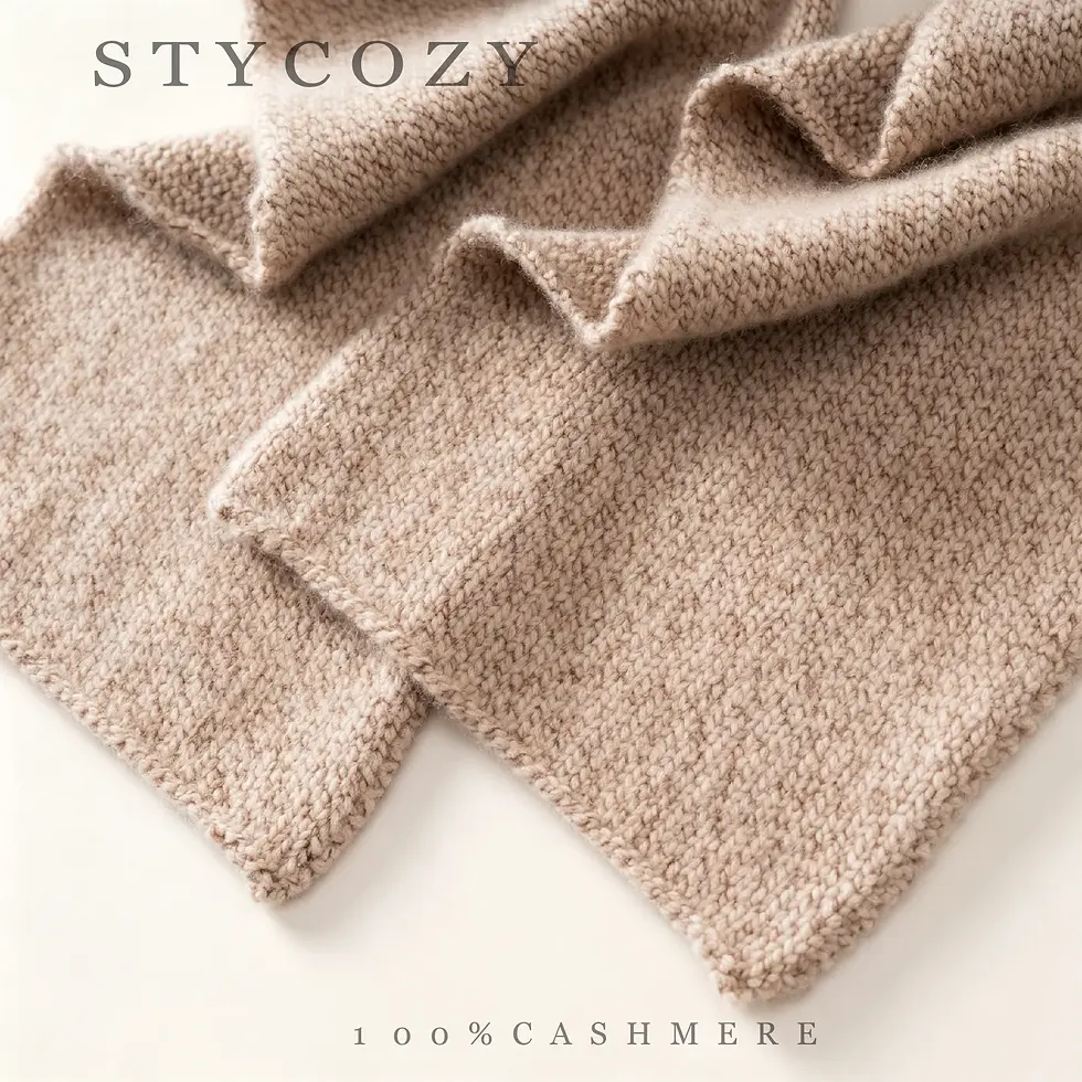 Thumbnail: Unisex 100% Cashmere Knit Warm Winter Scarf Solid Color
