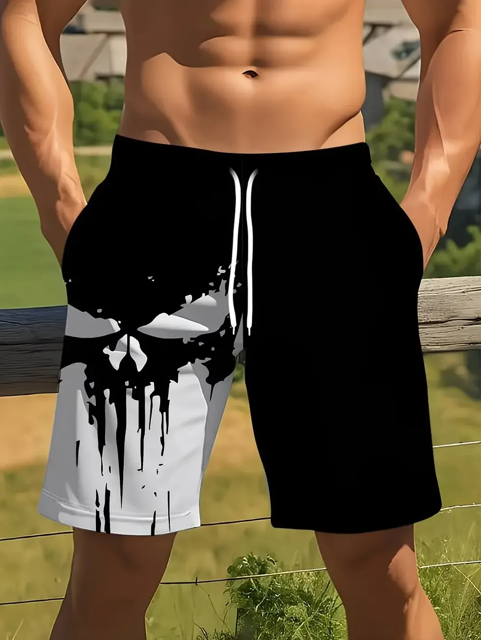 Miniatura: Summer Coconut Tree Pattern Swim Trunks for Men Fashion Beach