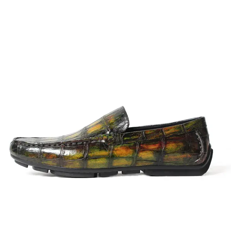 Miniatura: Crocodile Leather Men Casual Shoes Men's Derby Shoes