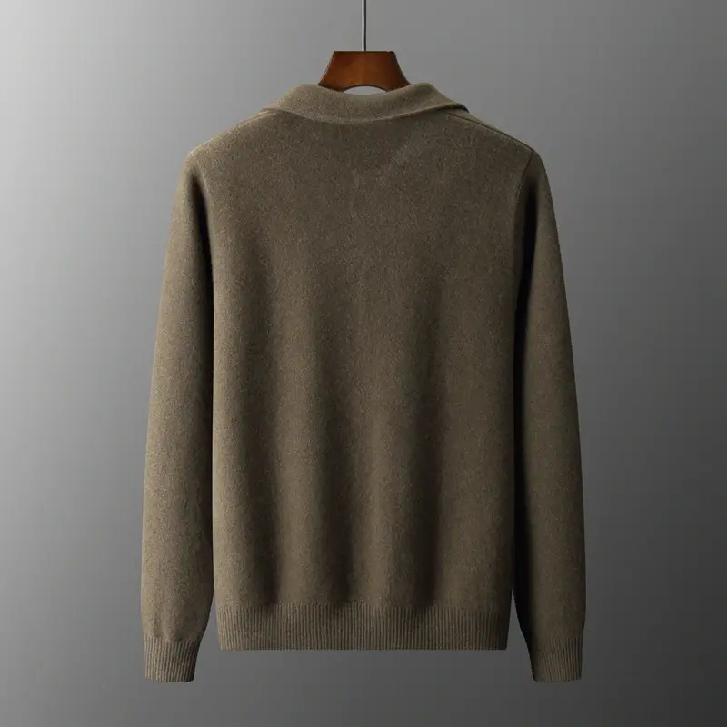 Thumbnail: Men's 100% Merino Wool Cardigan Autumn Winter Cashmere