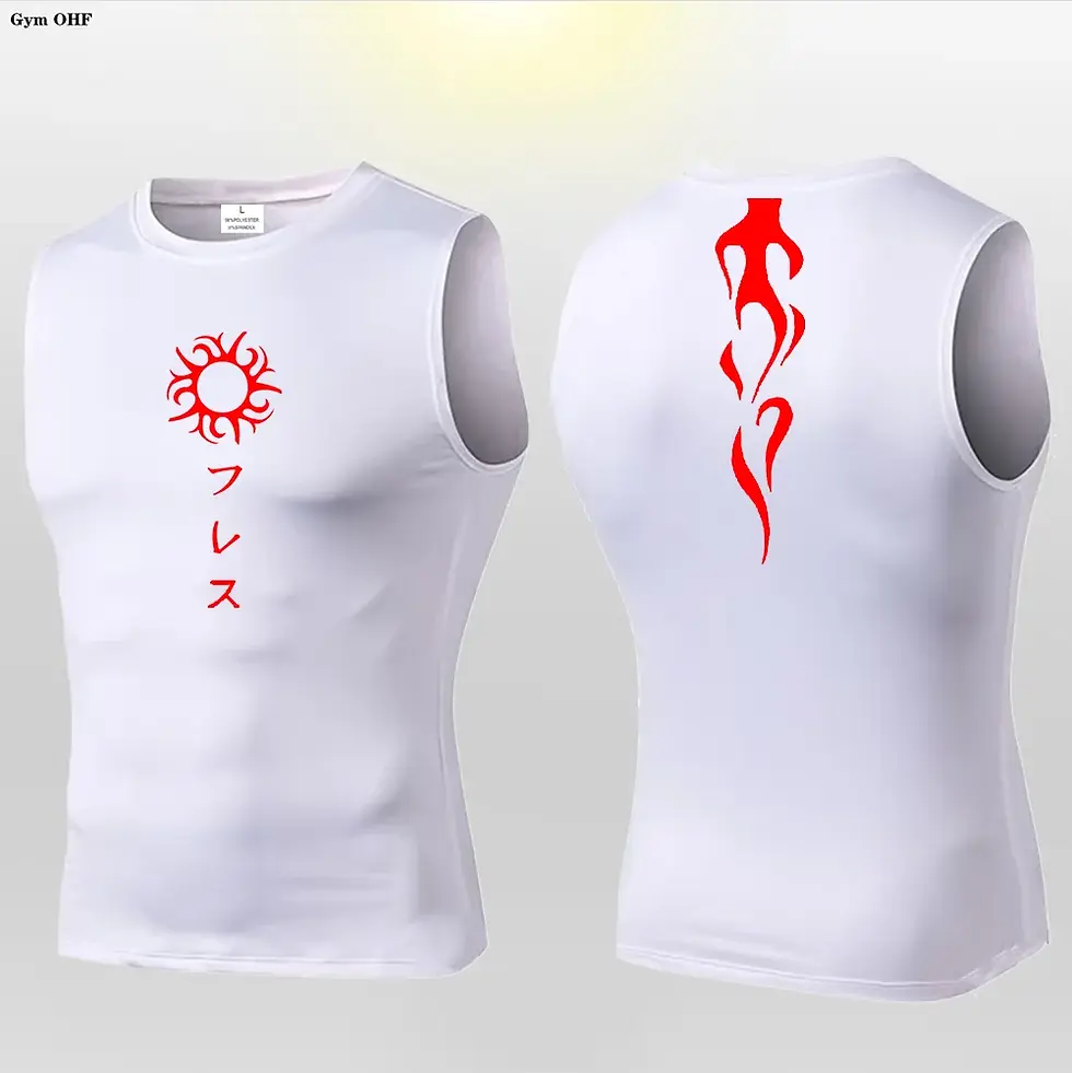 Thumbnail: Y2K Running Vest Mens Compression Tank Tops Muscle Fitness Clothes Size L