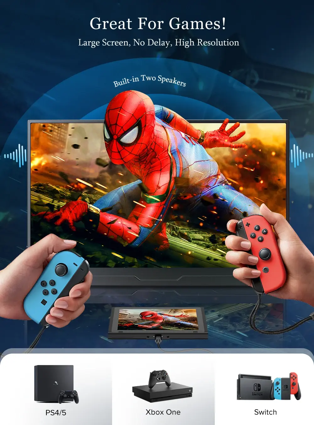 UPERFECT UBase FHD 1080P Portable Monitor 15.6 Inch IPS HDMI USB c