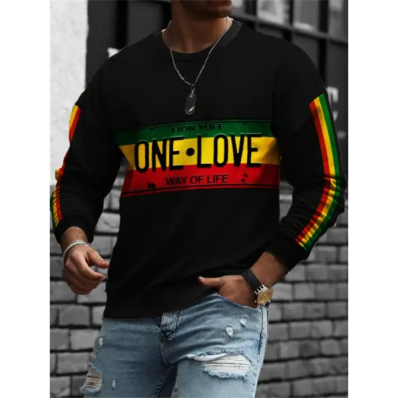 3D Print Letter Black History Hoodie for Men Women Africa Graphic Size M