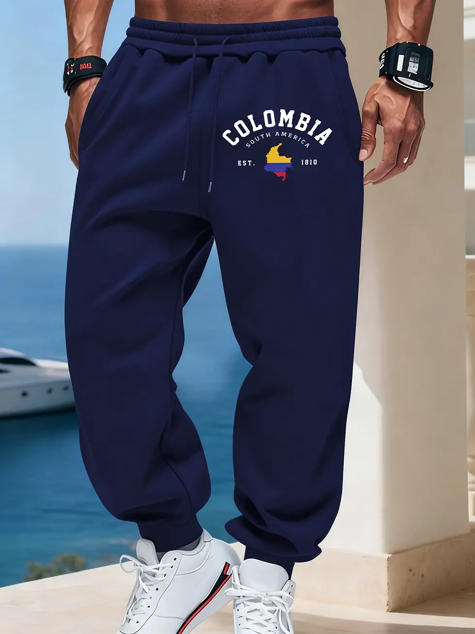 サムネイル： Colombia South America Printing Man Casual Bacic Sportspants