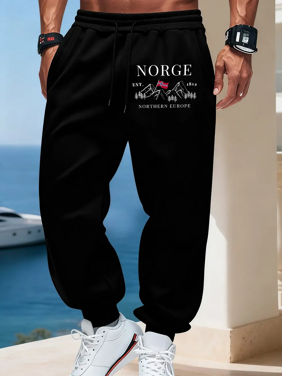 Thumbnail: Norge Northern Europe Prints Casual Basics Sportpants