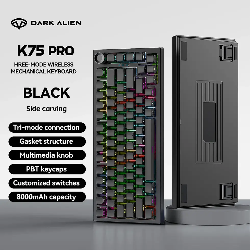 Thumbnail: Dark Alien K75 PRO 4000mAh Durable Gaming Keyboard with 75 keys