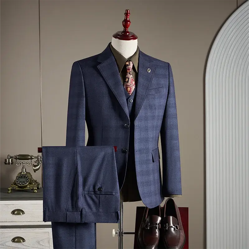 High-Quality, Fashionable and Stylish Wedding Casual Checkered Suit