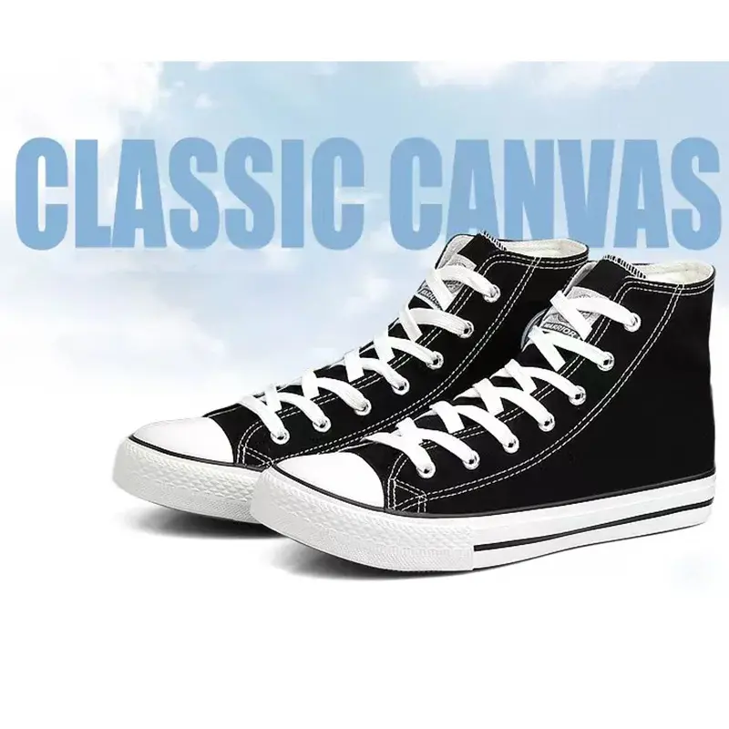 Küçük resim: High Top Men Women Yellow Canvas Boots Tennis Breathable Sneakers