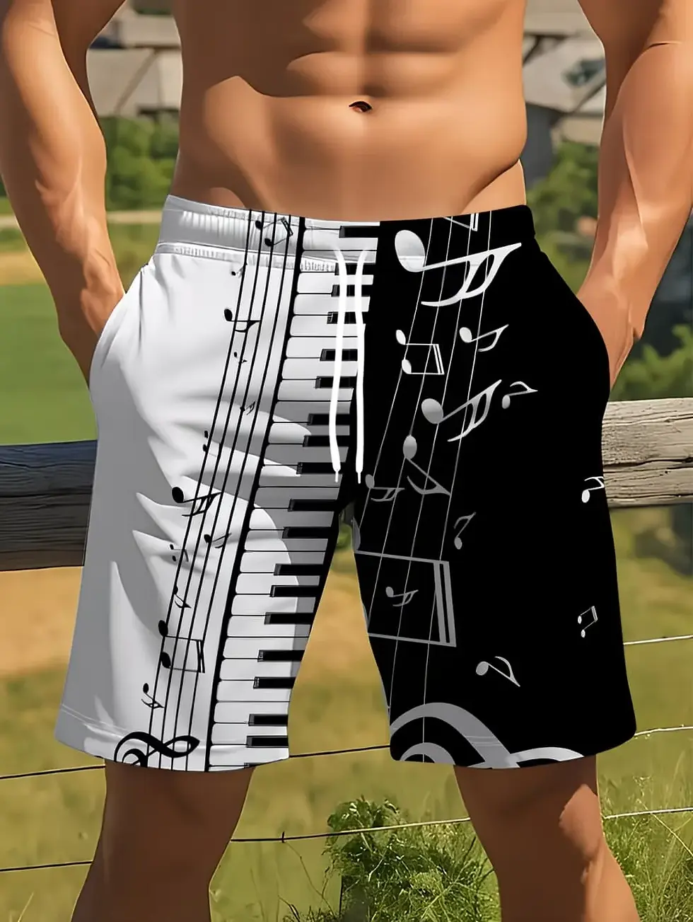 Miniatura: Summer Coconut Tree Pattern Swim Trunks for Men Fashion Beach