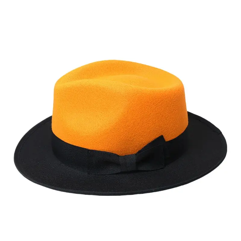 Miniatura: Unisex Polyester Felt Fedora Hat Adjustable Size Retro Style