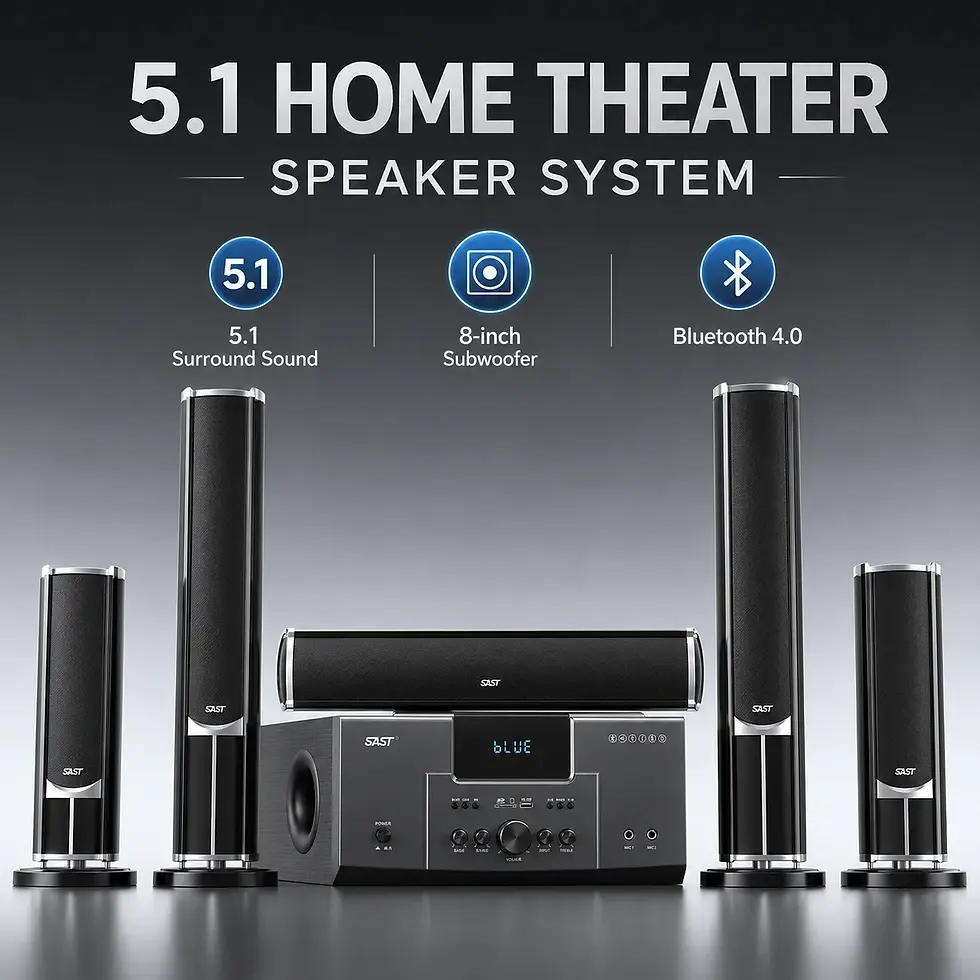Miniatura: 160W Home Theater Set 4Ω Bluetooth Speaker 8 Inch Subwoofer 5.1 System