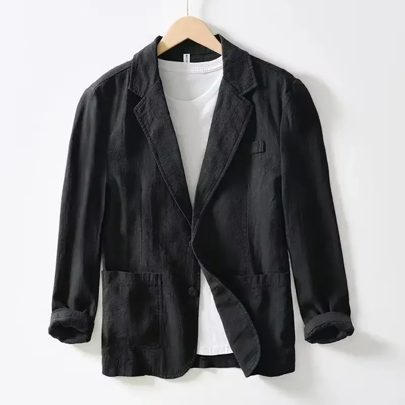 Thumbnail: 70% Linen 30% Cotton Breathable Men's Blazer Size XL