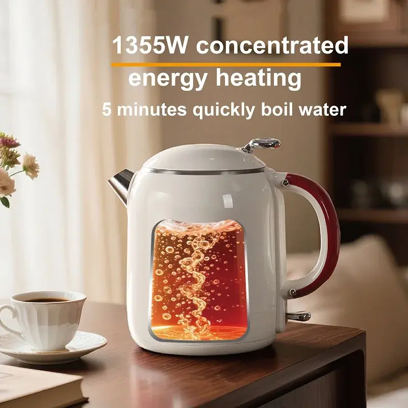 Thumbnail: 1355W Electric Kettle Portable 304 Stainless Steel Quick Boiling Kettle