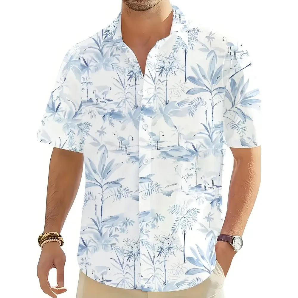 Men's Hawaiian Styles Shirt 3D Plant Floral Print Beach Flower Men's