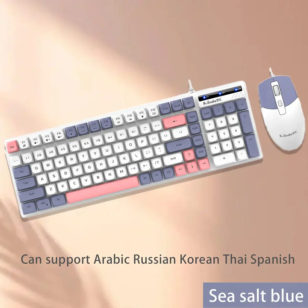 Thumbnail: K-Snake KM100 Wired USB Keyboard & Mouse Set For Laptop PC