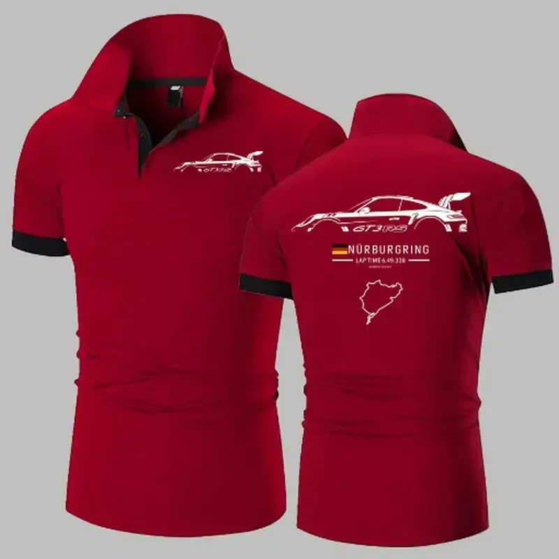 Thumbnail: 911 GT3 RS Heavyweight Polo Shirt | Nürburgring Track F1 Polo Shirts