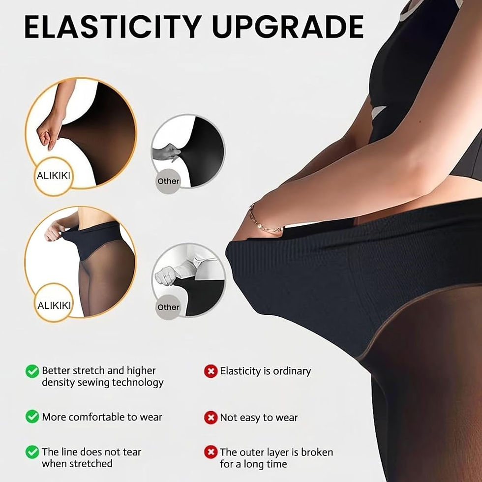 Pikkukuva: One Seam Fleece Lined Leggings Compression Band Shaping Tights Size m