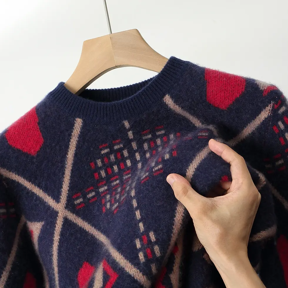 縮圖：Men's 100% Merino Wool Casual Knit Sweater Autumn Winter