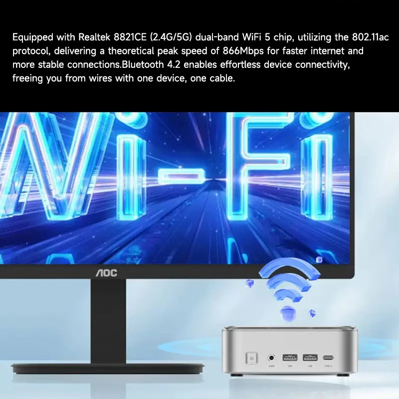 縮圖：2026 AOC Mini PC Core I5-12450hx 16GB 512GB Moss M6Plus