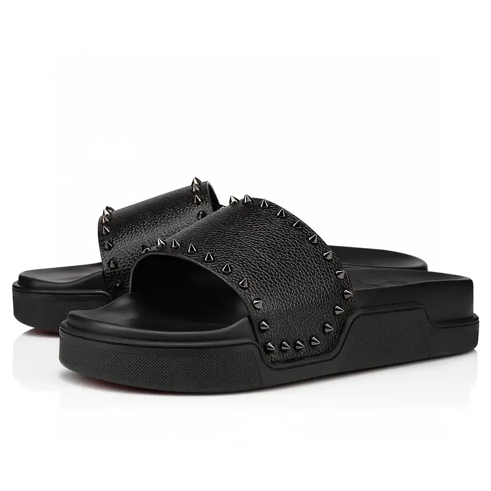 Thumbnail: Men Metal Rivets Decoration Slippers Platform Sandals