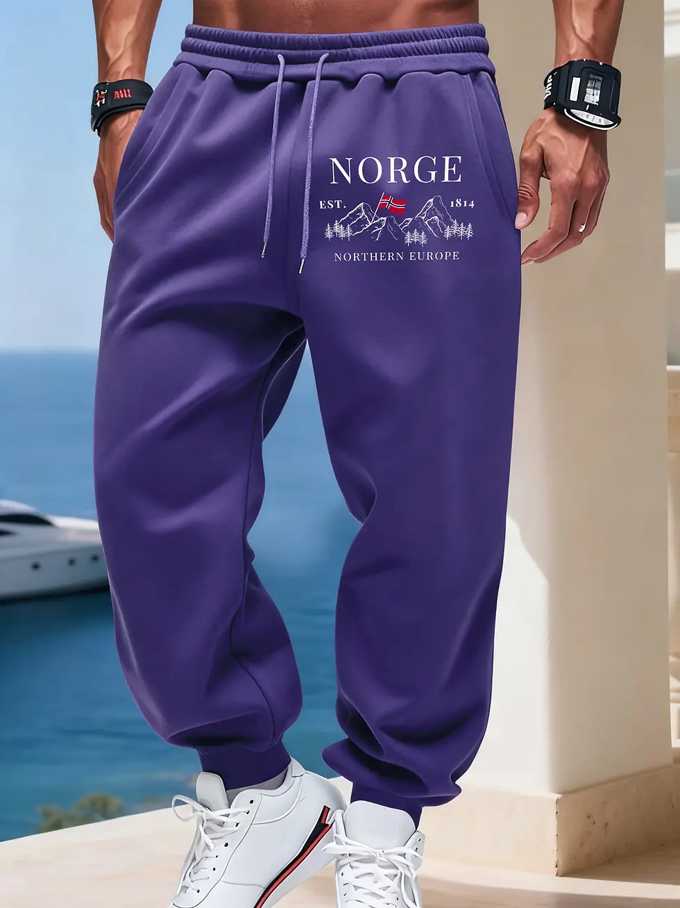 Thumbnail: Norge Northern Europe Prints Casual Basics Sportpants