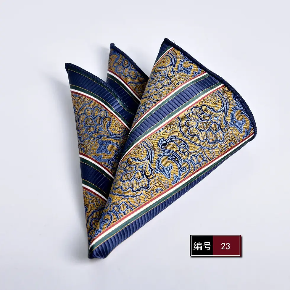 Miniatura: Burgundy Stripe Pocket Squares for Men, Foldable Suit Hanky