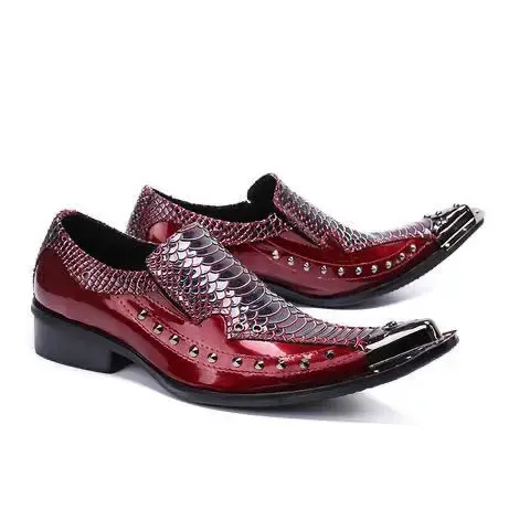Miniatyrbilde: Summer Business Suit Men's Shoes Black Glossy Leather Pointed Shoes US 7[EU 39]