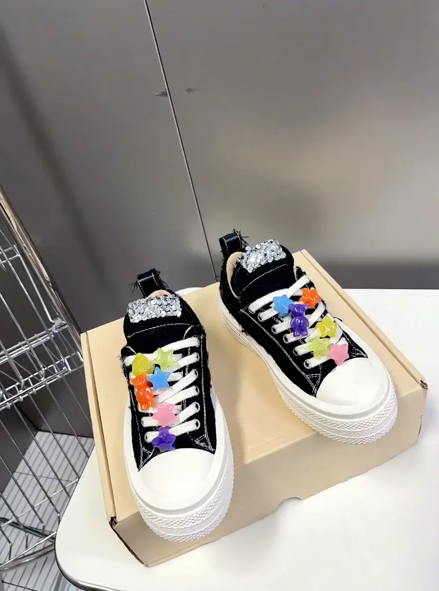 Miniaturbild: 2024 New DIY Smiling Face Flower Thick Sole Casual Sneakers