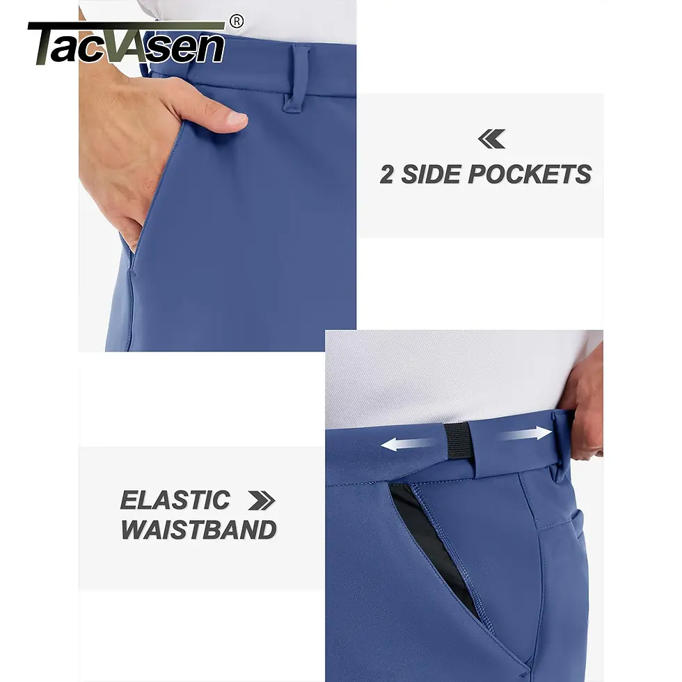 Thumbnail: TACVASEN Winter Golf Pants for Men Fleece Lined Work Business Casual Size 32