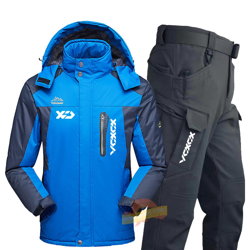 Miniatura: 2025 New Men Winter Plus Velvet Thickened Fishing Suits Waterproof Windproof