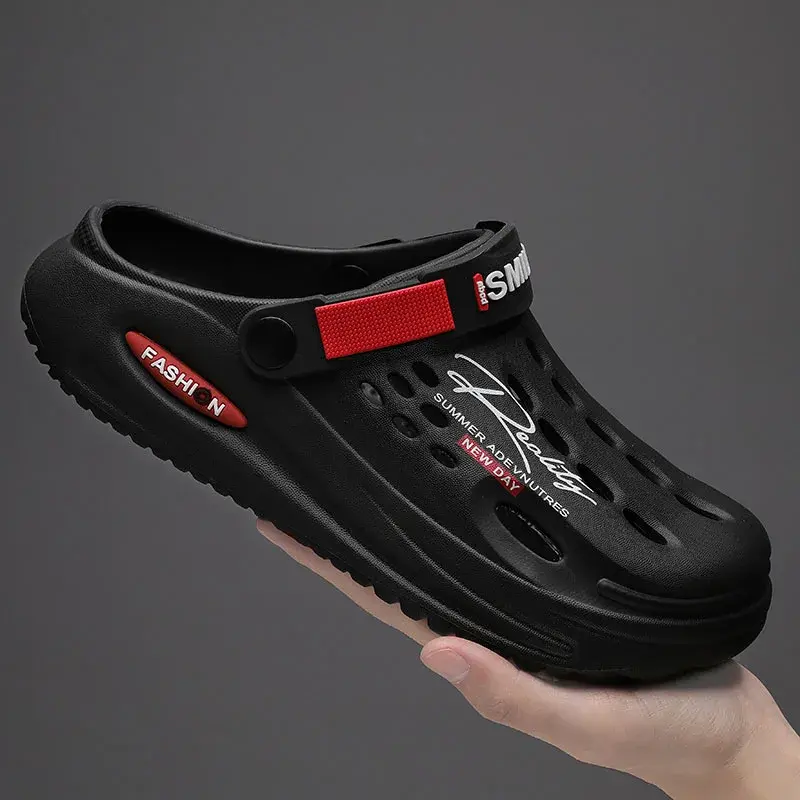 Thumbnail: Men's Slippers EVA Hole Mens Mules Non-Slip Slippers Size 38-39