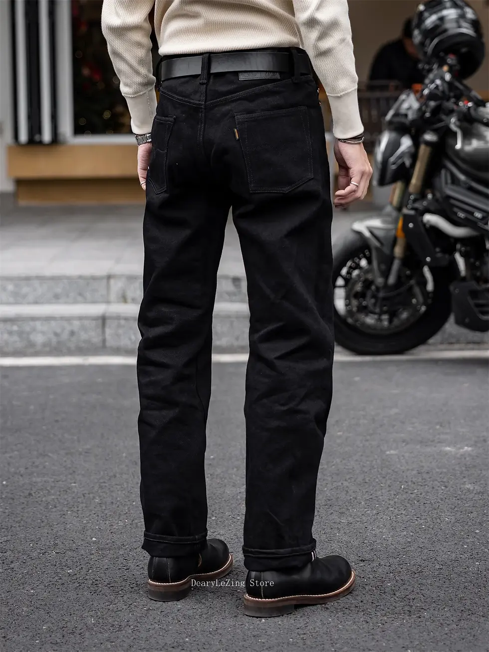 Thumbnail: Red Tornado 21oz Black Selvedge Jeans Classic Straight Fit Size 40